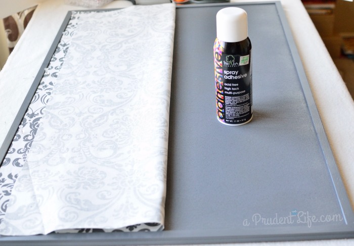 Using spray adhesive on cork board