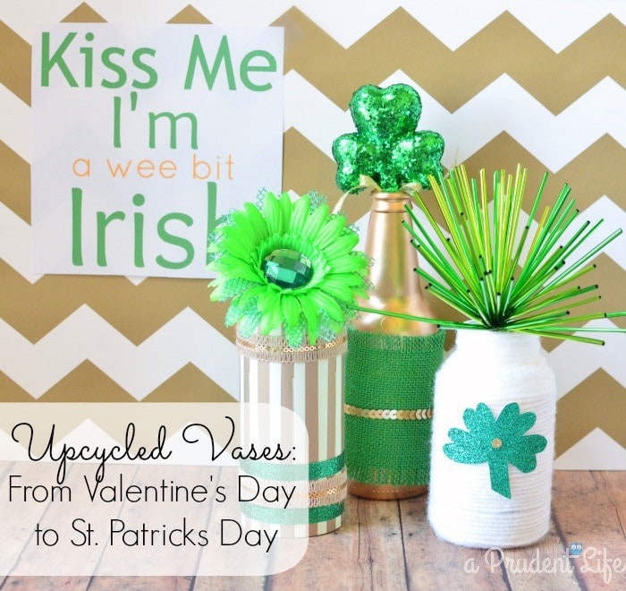 Irish St. Patrick's Day Centerpiece Upcycled fromTrash