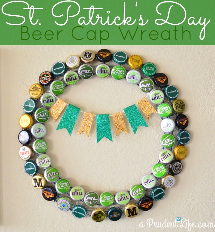 Beer Cap St. Patrick's Day Wreat