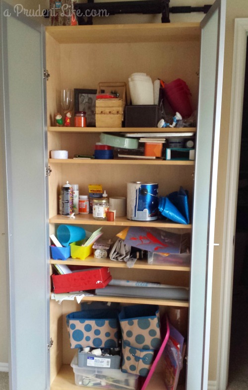 Craft Organization via Storage Closet - My Mess Organized