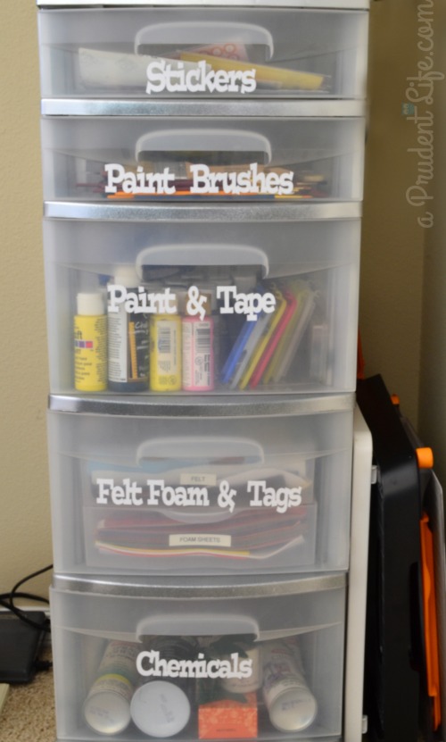 Drawer Storage for Craft Supplies