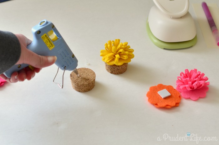 Felt Flowers on Candy Jar