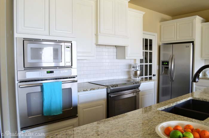 Frigidaire Professional appliances in white kitchen