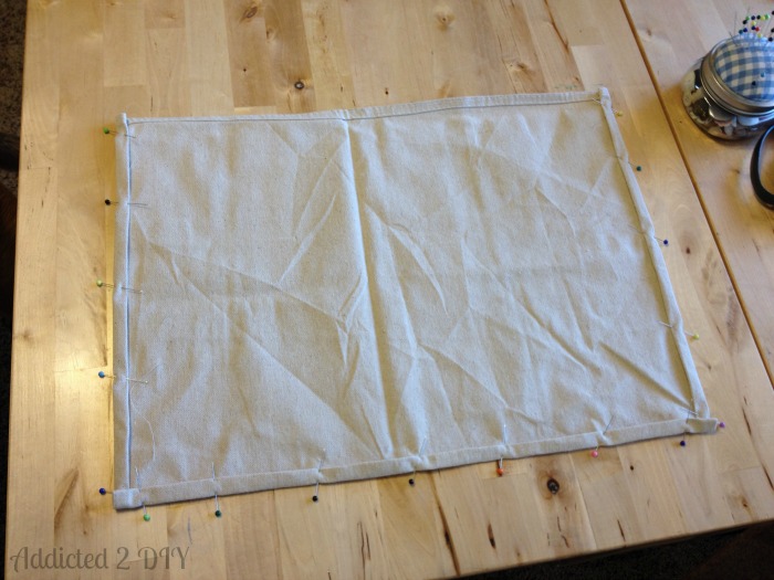 Make placemats from a drop cloth!