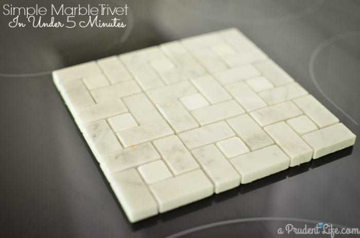 Make this marble trivet in under 5 minutes! 