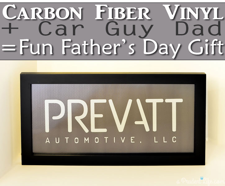 Carbon Fiber Vinyl Makes a Cool Gift for Dad