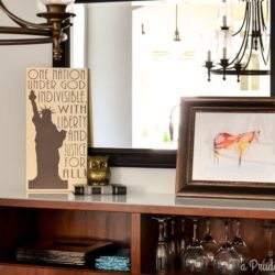 DIY Patriotic Art - Bronze Statue of Liberty + The Pledge!