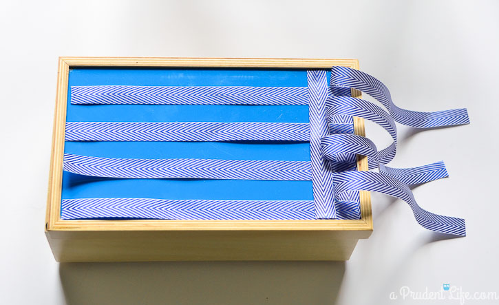 How to add a woven top to a pre-made box.