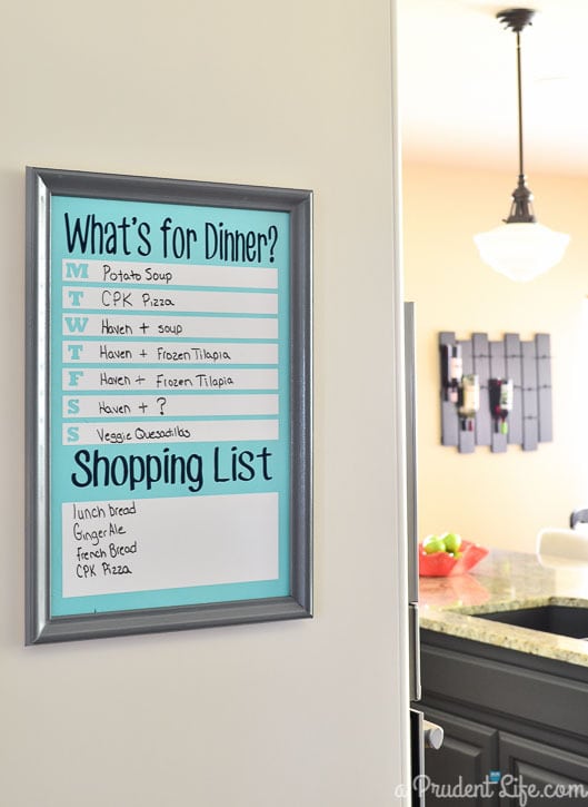 DIY Dry Erase Menu Board - Polished Habitat