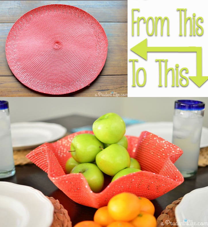 Quick & Easy DIY - Turn a Place Mat into a Decorative Bowl! 