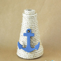 Easy Upcycle - Turn a Method Dish Soap Bottle into a Nautical Vase!