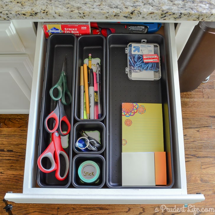 Just say no to a junk drawer with these great organizing tips!