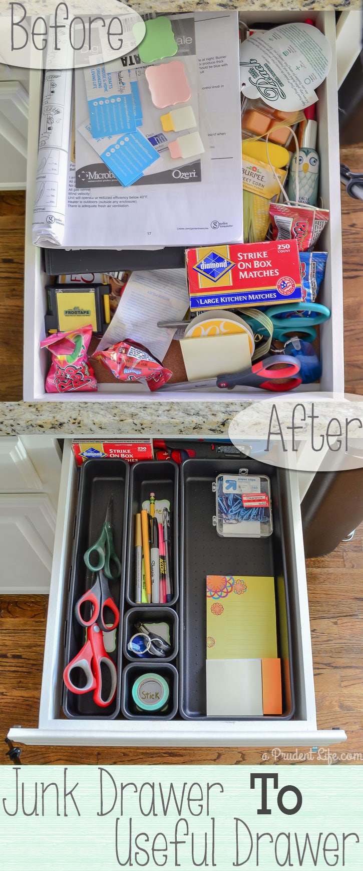 Just say no to a junk drawer with these great organizing tips!