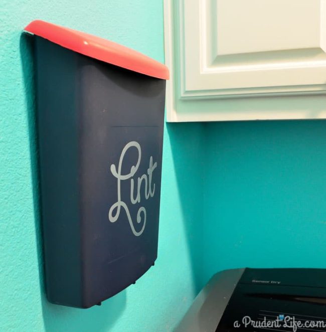 Lint Bin Tutorial {WallMounted Dryer Lint Holder} Polished Habitat