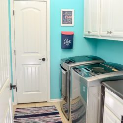 Bright & happy organized laundry room makeover - Under $100!