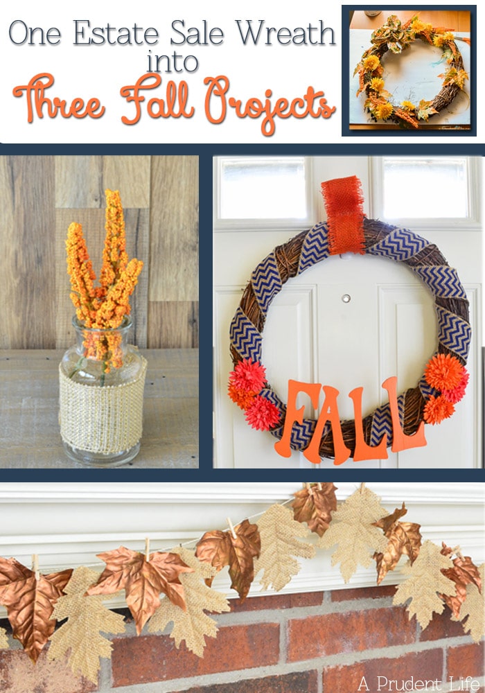 I can't believe I turned one outdated wreath into three modern fall projects