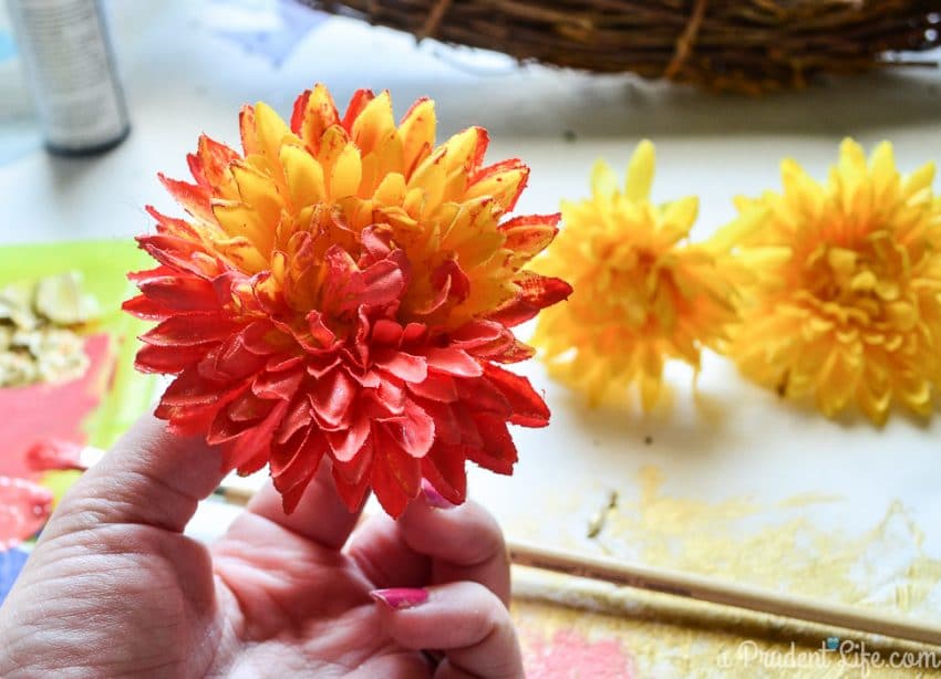 Yes - you can paint fake flowers!