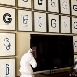 Typography Gallery Wall in IKEA Ribba Frames