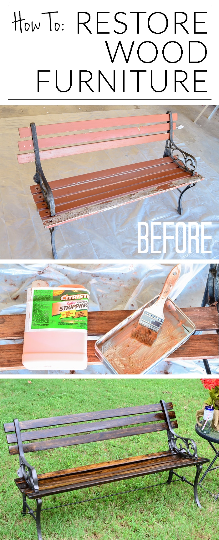 Refinishing wood isn't as intimidating as it seems, especially with this guide written for first-timers! It covers everything from the prep through the final sealing. Who knew gorgeous wood was hiding under the paint on this worn-out park bench. Read this before taking on your first restoration project! 