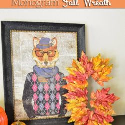 I love this quick tutorial for a DIY monogram fall wreath