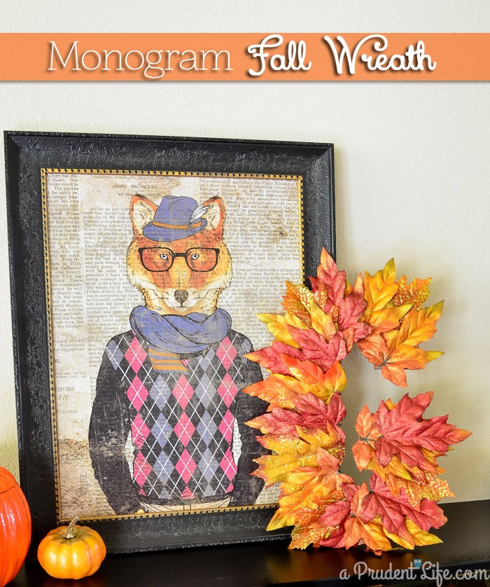 I love this quick tutorial for a DIY monogram fall wreath