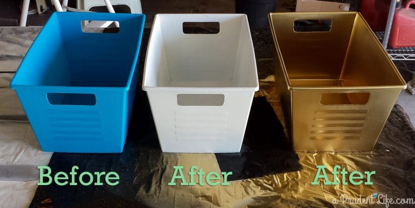 Painted Dollar Tree Containers