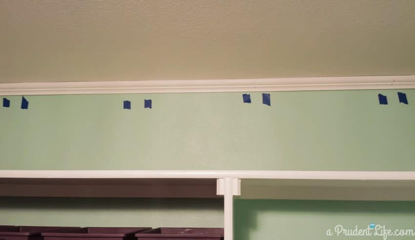 Crown Moulding in Pantry