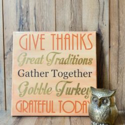 Thanksgiving DIY Mantel Art