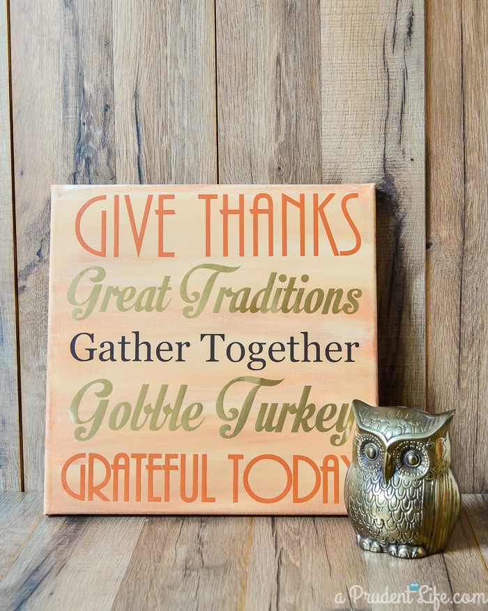 Thanksgiving DIY Mantel Art