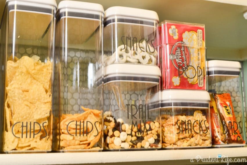 Use Flip-Tite Storage Containers for Snacks in the Pantry