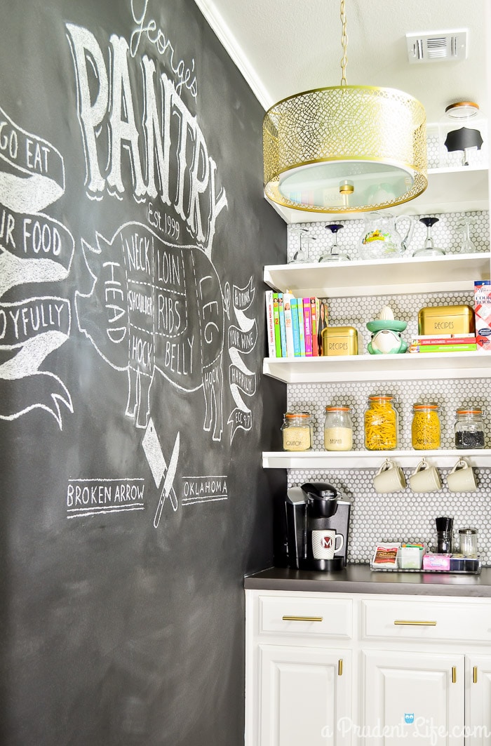 Vintage Modern Chic Pantry Makeover Reveal