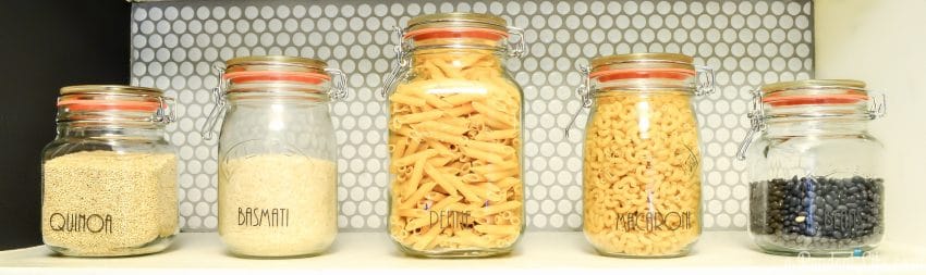 Organized Pantry Storage for Dried Goods - Pasta, Rice, & Beans