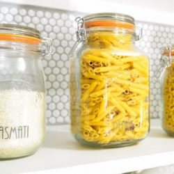 Beautiful pantry organization -dry pasta storage containers