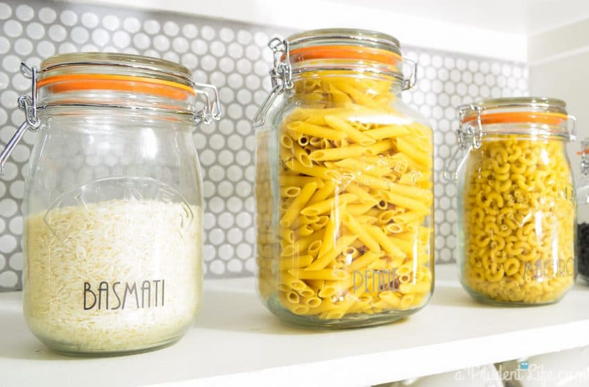 Pasta Storage in Pantry - Kilner Jars