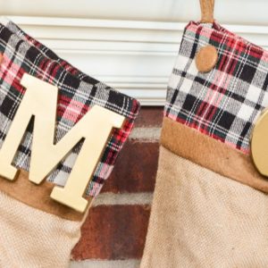 Anyone can make these plaid accent Christmas stockings - you won't believe how easy it is!