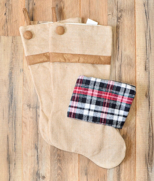 Semi Homemade Plaid Christmas Stockings