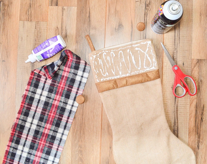 Semi Homemade Plaid Christmas Stockings