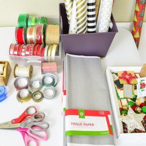 This temporary station makes wrapping presents so much easier!