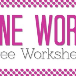 Need help picking your "one word" for 2015? Try this free helpful worksheet!