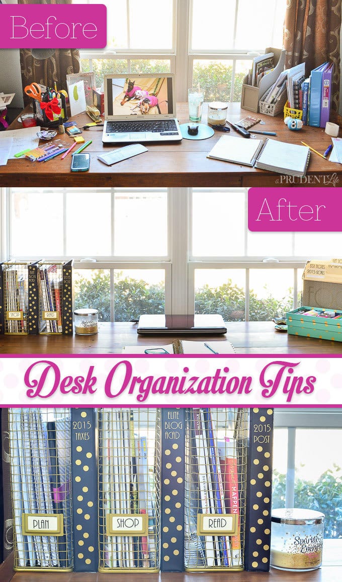 Great tips to keep your desk organized, functional, AND pretty!