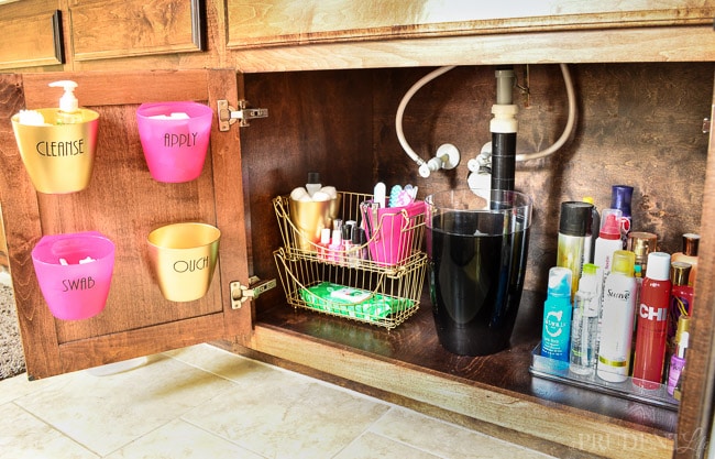 The right products make all the difference with under sink organization in the bathroom.