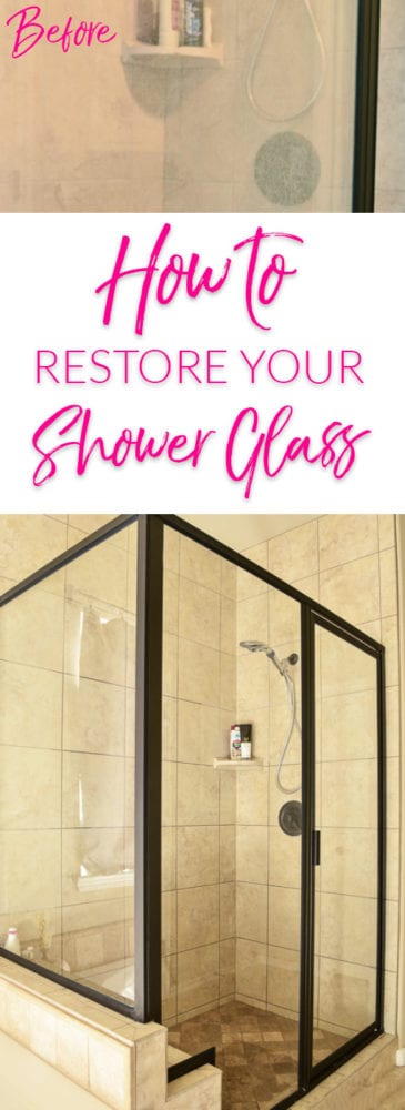 Glass Shower Doors Dirty? See How We Cleaned Ours and Made them Clear Again! Goodbye Hard Water Stains! 