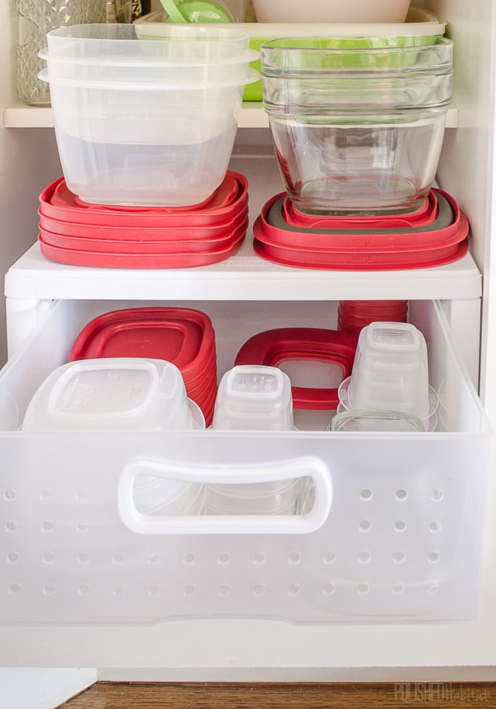 No more messy Tupperware! Love these kitchen organization ideas from PolishedHabitat.com