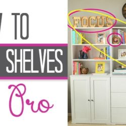 Decorate shelves like a pro with these easy to follow tips!