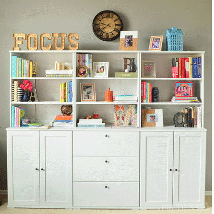 How to Decorate Your Shelves with Items You Already Own - This makes it so easy!
