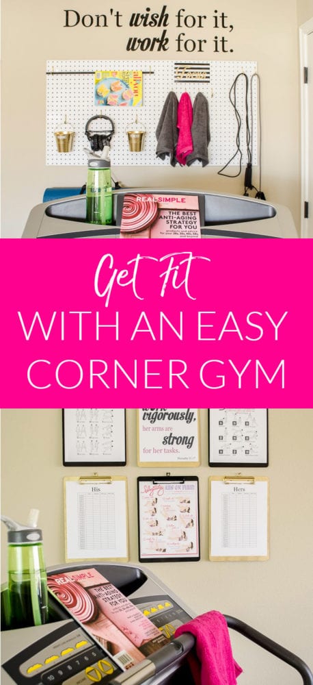 Putting together a home gym may be easier that you think. We created a simple exercise corner that has everything we need to stay in shape. 