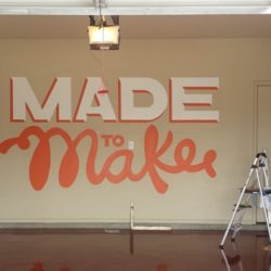Hand Lettered Mural - Make your garage an inspiration room.