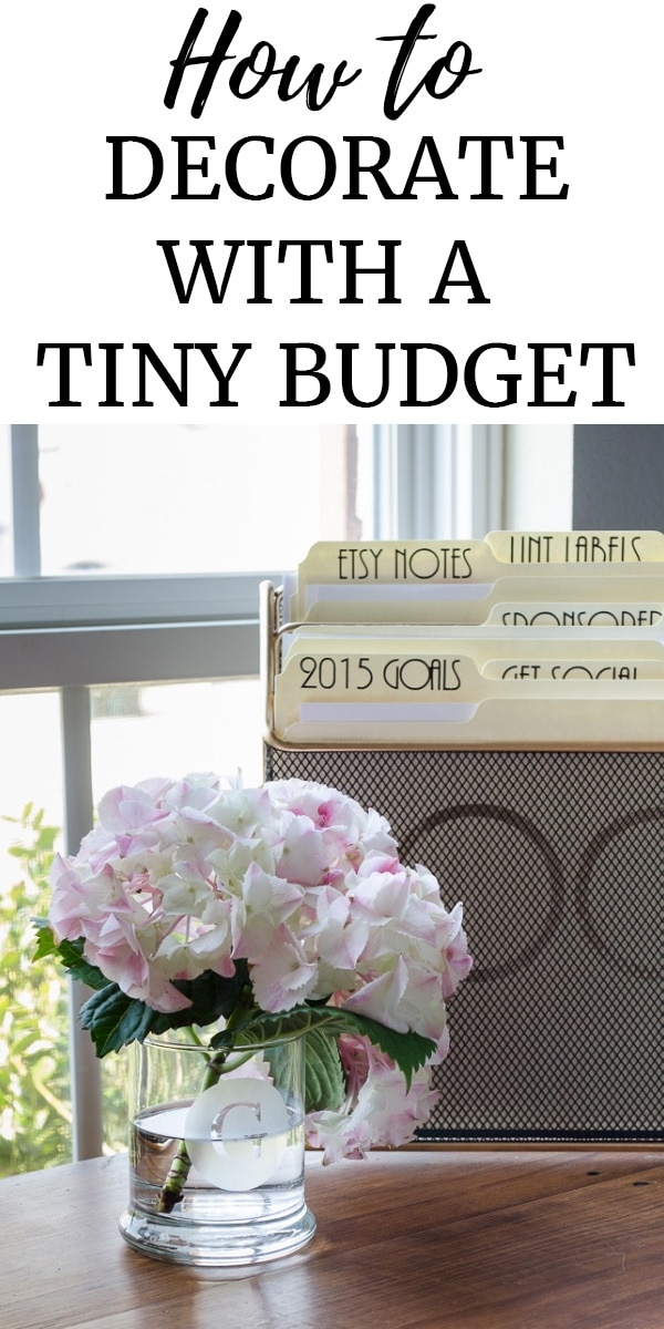 How to decorate with a tiny budget - picture of customize clean vase with monogram