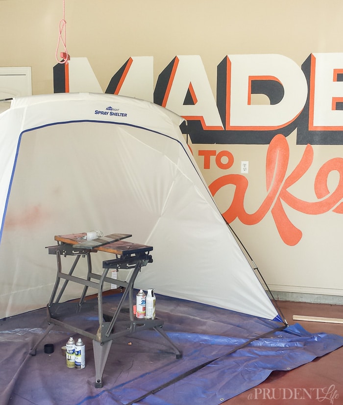 Making spray painting mess free with a spray shelter!