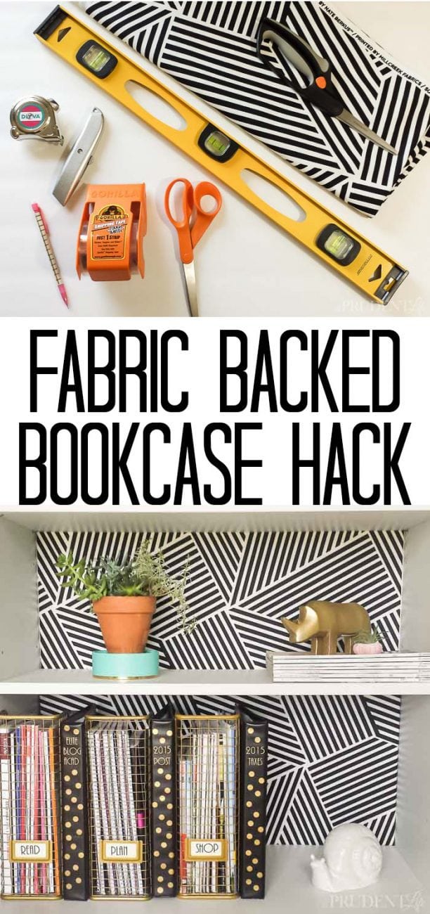 How to Add Fabric or Wallpaper to your Bookcase Polished Habitat